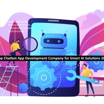 Developers with wrench work on chatbot application development. Chatbot app development, bot development framework, chatbot programming concept. Bright vibrant violet vector isolated illustration